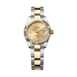 28mm Steel & Yellow Gold Champagne Diamond IX & Dial Oyster Bracelet