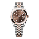 41mm Steel & Everose Chocolate Index Dial Jubilee Bracelet