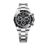 40mm Steel Ceramic Bezel Black Dial Oyster Bracelet