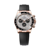 40mm 18k Everose Gold Ceramic Bezel Meteorite and Black Dial Oysterflex