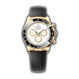 40mm 18k Yellow Gold Ceramic Bezel White Dial Oysterflex