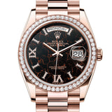 36mm 18K Everose Gold President Eisenkiesel Diamond Dial