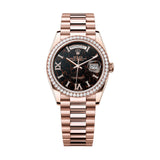36mm 18K Everose Gold President Eisenkiesel Diamond Dial