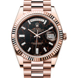 40mm 18K Everose Gold President Eisenkiesel Diamond Dial
