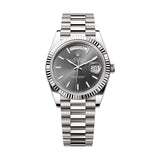 40mm 18k White Gold President Slate Index Dial