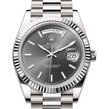40mm 18k White Gold President Slate Index Dial