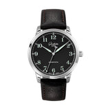 40mm Senator Excellence Steel Black Dial