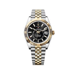 42mm Steel and 18k Yellow Gold Black Dial Jubilee Bracelet