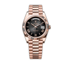 40mm Slate Ombre Roman Dial 18k Rose Gold Presidential Bracelet