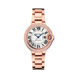 36mm 18k RG Diamond Bezel Silver Dial Auto