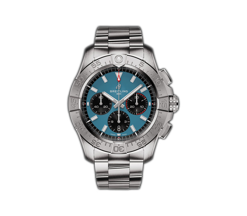 44mm B01 Chronograph Blue Dial Stainless Steel Bracelet