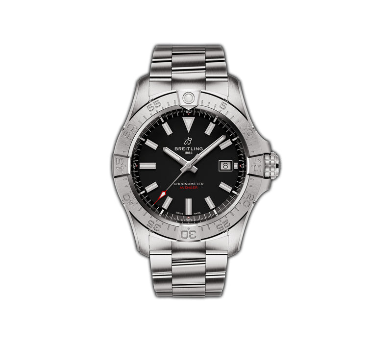 42mm Black Dial Stainless Steel Bracelet