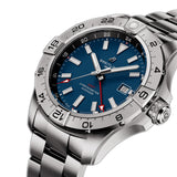 44mm Automatic GMT Blue Dial Stainless Steel Bracelet