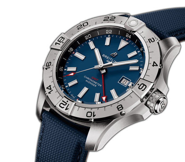 44mm Stainless Steel Automatic GMT Blue Dial
