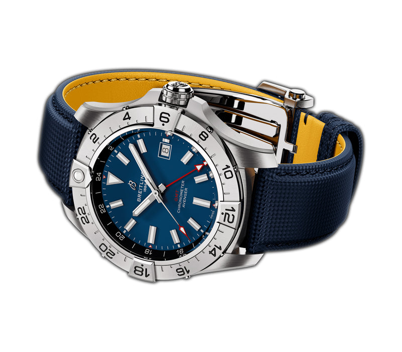 44mm Stainless Steel Automatic GMT Blue Dial