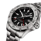 44mm Automatic GMT Black Dial Stainless Steel Bracelet