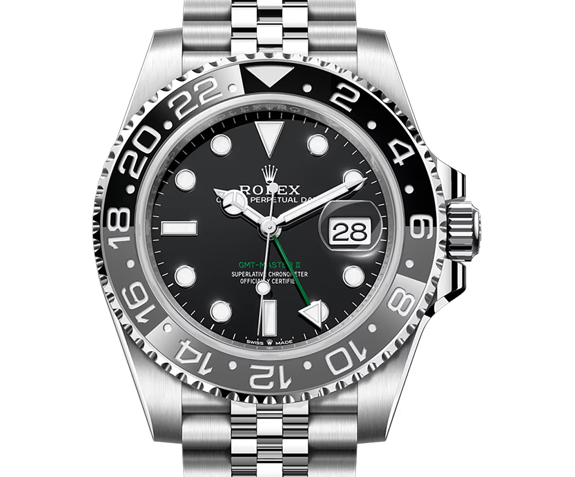 Rolex GMT-Master II Black Grey Bezel Jubilee Bracelet 126710GRNR