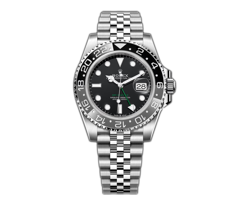 Rolex GMT Master II Black Grey Bezel Jubilee Bracelet 126710GRNR Element iN Time NYC