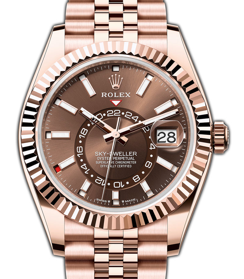 42mm Chocolate Dial 18k Rose Gold Jubilee