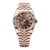 42mm Chocolate Dial 18k Rose Gold Jubilee