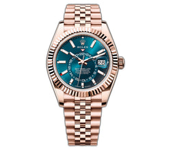 42mm Blue-Green Dial 18k Rose Gold Jubilee