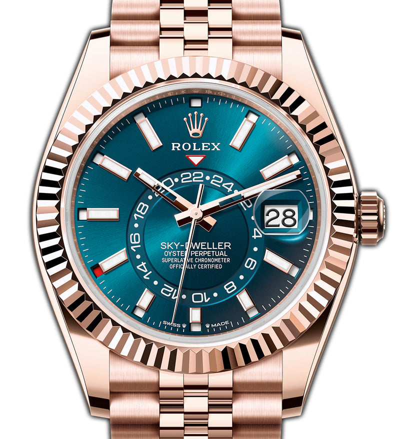 42mm Blue-Green Dial 18k Rose Gold Jubilee