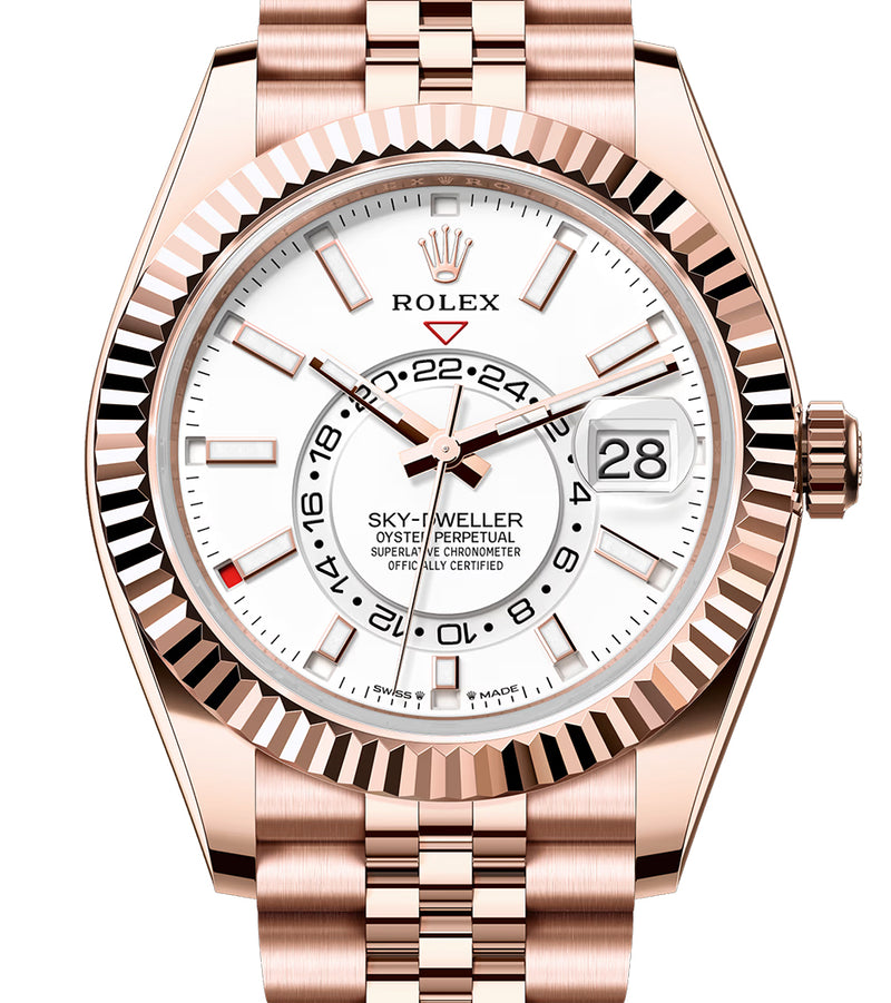 42mm White Dial 18k Rose Gold Jubilee