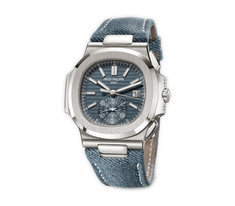 41mm Flyback Chronograph Blue Dial 18k White Gold Denim