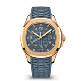 39mm Travel Time 18k Rose Gold Blue-Grey Dial Quartz