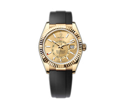 42mm 18k Yellow Gold Champagne Dial Oysterflex