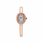 19mm 18k Rose Gold Bangle Silver Roman Dial Size 16