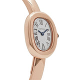 19mm 18k Rose Gold Bangle Silver Roman Dial Size 16