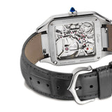 31mm Large Santos Dumont Stainless Steel Micro-Rotor Skeleton Dial