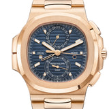 41mm Travel Time Chrono 18k Rose Gold Blue Dial