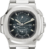 41mm Blue Gradiant Travel Time Chrono Dial Stainless Steel Bracelet