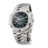 41mm Blue Gradiant Travel Time Chrono Dial Stainless Steel Bracelet