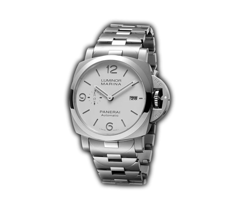 44mm Marina White Dial Stainless Steel Bracelet