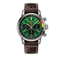 41mm Stainless Steel Green Dial Mustang Chronograph B01