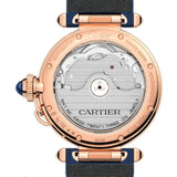 35mm 18k Rose Gold Silver Flinqué Dial