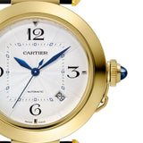 41mm 18k Yellow Gold Silver Flinqué Dial