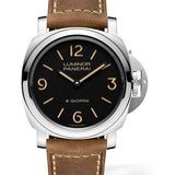 44mm 8 Days Steel Black Dial