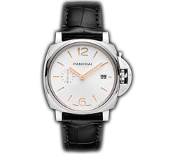 38mm Due Steel White Sandwich Dial