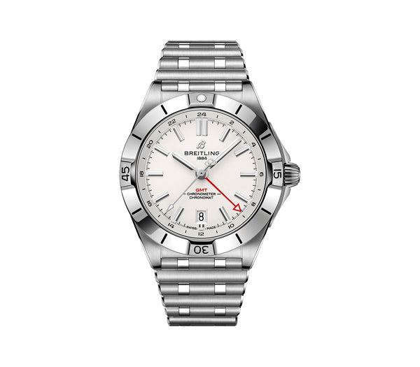 40mm White Dial Automatic GMT Stainless Steel Bracelet