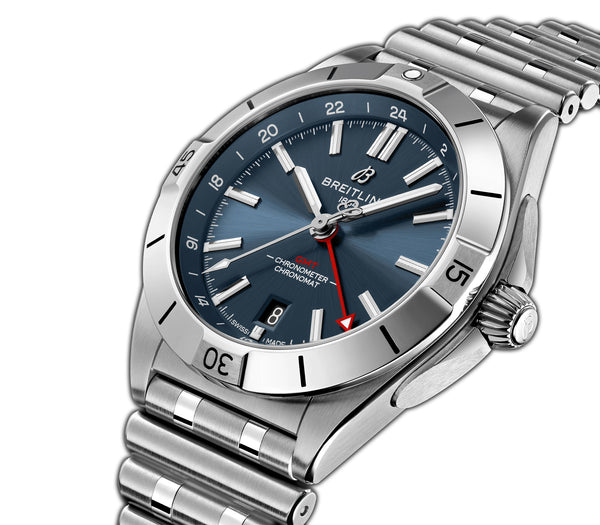 40mm Blue Dial Automatic GMT Stainless Steel Bracelet