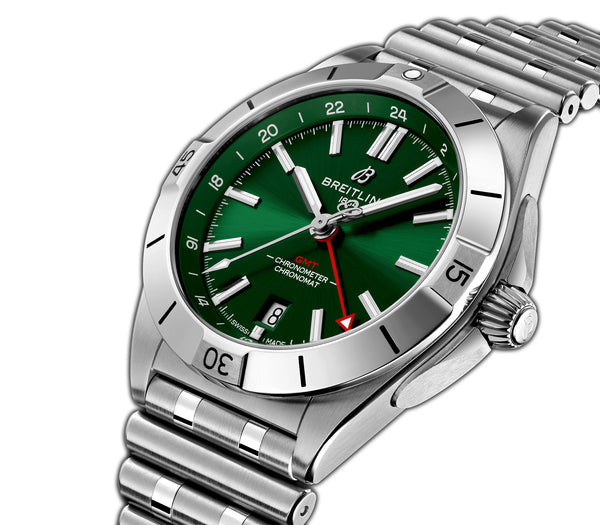 40mm Green Dial Automatic GMT Stainless Steel Bracelet