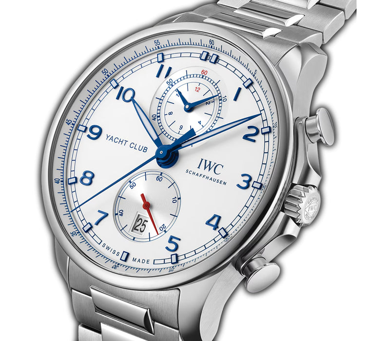 45mm Yacht Club Chronograph Steel Silver Dial