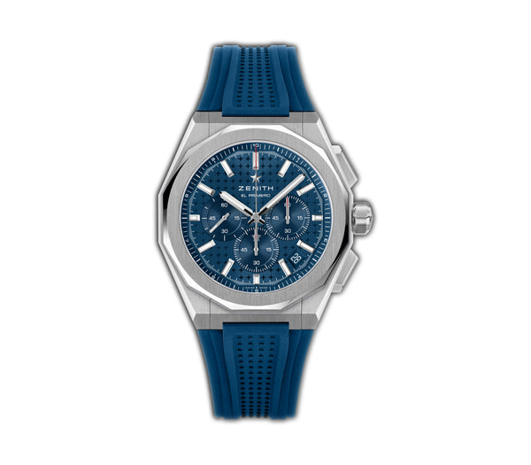 42mm Chronograph Steel Blue Dial