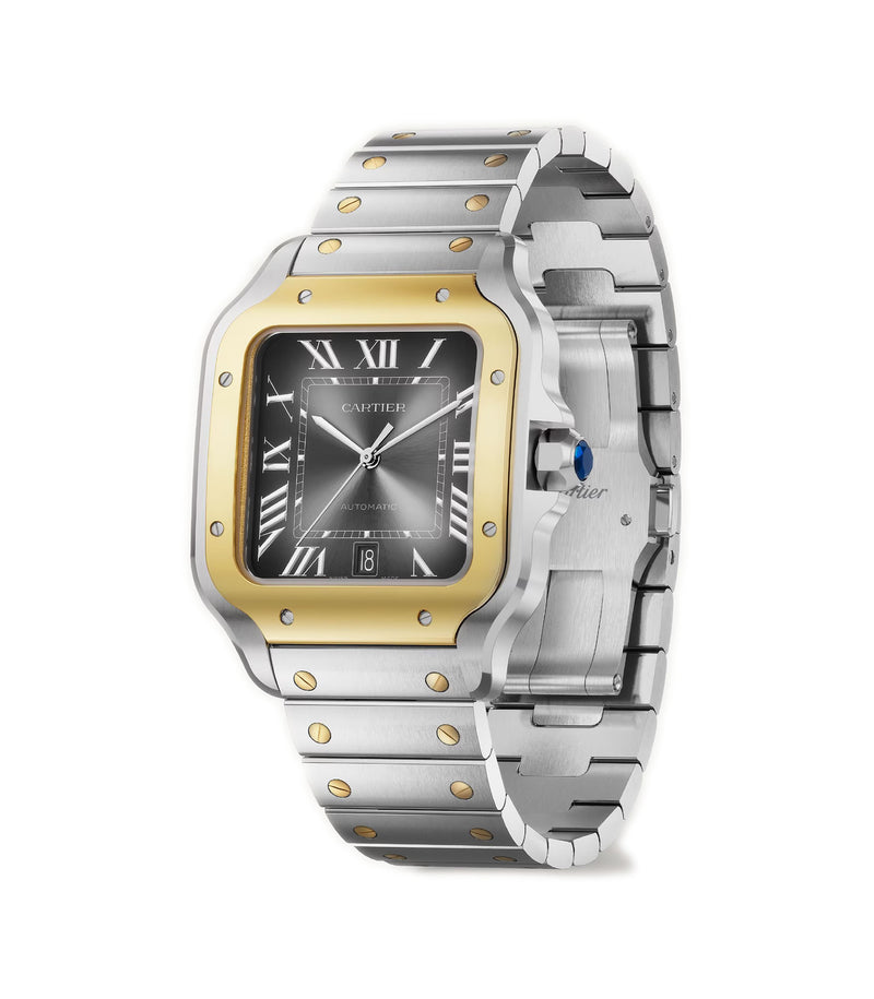 40mm Large Steel & 18k Yellow Gold Anthracite Grey Dial