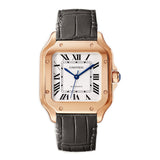 35mm Medium 18k Rose Gold Silver Dial