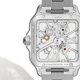 40mm Large Skeleton Dial Stainless Steel Bracelet Manual
